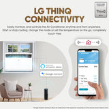 LG 2 Ton 4 Star Wi-Fi DUAL Inverter Window AC (Copper, Convertible 4-in-1 cooling, 4 Way Air Swing, HD Filter, UW-Q24WWYA, White)