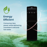 Haier Floor Standing Water Dispenser, Hot, Cold & Normal Water, LED Indicator, Child Lock, Anti-Rodent, Anti-Corrosive, Midnight Black | Pro Series – HWD-3BPFMR