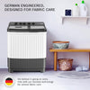 Bosch 7.5 kg 5 Star Semi-Automatic Top Loading Washing Machine (2024 Model, WJZ751W0IN, 3 Wash Programs, Anti-Rust Body, 1300 RPM Spin Speed, White, 2 Years Comprehensive Warranty)