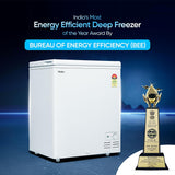 Haier HFC-175SM5, 5 Star Rating Single Door Convertible Deep Freezer, Inside Metal Liner with Deo Fresh and 4 Years Comprehensive Warranty (White)