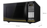 Panasonic 27L Microwave Conventional Oven(NN-CT64HBFDG, Black Mirror + Golden , Zero Oil), Free 1 Year Extended Warranty