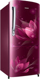 Samsung 183 L, 2 Star, Digital Inverter, Direct-Cool Single Door Refrigerator (RR20C2712R8/NL, Blooming Saffron Red)