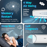 Voltas CAE 1 ton 3 star,New star rated, inverter Split AC | 4-IN-1 Adjustable mode| High ambient Cooling-cools even at 52°C | Anti dust filter with Anti-microbial coating |Copper Coil |Whitec 123V