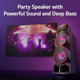 LG XBOOM RNC9 Party Speaker, Multi Color Lighting, Karaoke Feature, 1 Mic + 1 Guitar Input, Wireless Party Link, USB, Bluetooth Connection, XBOOM App