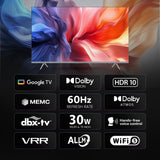 Haier 139 cm (55) P7GT Series 4K Ultra HD Smart LED Google TV 55P7GT-P (Grey)