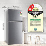 LG 380 L 2 Star Frost Free Smart Inverter Double Door Refrigerator Appliance (, GL-N412SDSY, Dazzle Steel, Express Freeze)