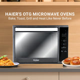 Haier Electric Oven Toaster Grill (OTG) for Kitchen 35 Litre, 1600W | Stainless Steel Finish Styling Handle (Black)