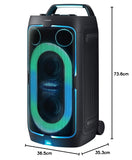 Samsung with in-Built Battery | 18 Hours of Playtime | Party Lights + | Grip & Roll | Splashproof IPX4 | Waveguide | USB Input | 3.5mm Jack | 240 W Bluetooth Party Sound Tower (MX-ST50F/XL, Black)