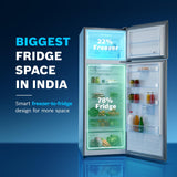 Bosch 269L, 2 Star, Frost Free Double Door Refrigerator | 6-in-1 Convertible Modes | 80min Convert | Touch Panel | Extend Cool up to 18 hrs | SuperFreeze (CTC29S22VI, Fine Steel, 2026)