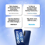 Samsung Galaxy A17 5G (Blue, 6GB RAM, 128GB Storage) | with Travel Adapter | 50 MP No Shake Camera | Gemini Live | Circle to Search | Super AMOLED | Corning Gorilla Glass Victus | 7.5mm Sleek | AI