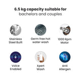 IFB 6.5 Kg 5 Star Fully-Automatic Front Loading Washing Machine Appliance (SENORITA ZX, White, In built heater, Ball Valve Technology)