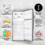 LG 506 L 1 Star Frost Free Inverter Wi-Fi Double Door Refrigerator (GN-H702HLHM, Platinum Silver3, With Hygiene Fresh+ & Door Cooling+)