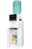 Haier Hot, Cold, Normal Water Dispenser with Cooling Cabinet, Floor Standing Water Dispenser, Digital Display, Anti-Rodent, Child Lock Safety, Anti Corrosive, (Black & White) Pro Series