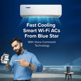 Blue Star 2 Ton 5 Star, New Star Rated, Wi-Fi Smart Inverter Split AC (Copper,4-Way Swing, DigiQ Hepta Sensor, Blue Fins,Turbo Cool, Self Clean Technology (IA522GXUS, White))