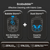 Samsung, 10kg, 5 Star, Eco Bubble, Hygiene Steam, Quick Wash, Magic Dispenser, Smart Check, Soft Closing Door, Digital Inverter, Fully-Automatic Top Load Washing Machine, WA40F10H2BTL, Black Caviar
