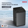 Bosch 9 KG 5 Star Fully Automatic Top Loading Washing Machine,Inbuilt Heater,Glass Lid with chrome finish,Tempered Glass with Soft Closing Lid,Unique display with 10 Button, Vietnam Black,(WOE90EV0IN)