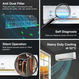 Godrej 2.5 Ton 3 Star, 5 Years Comprehensive Warranty, 5-in-1 Convertible Cooling, Inverter Split AC (Copper, 4 Way Air Swing With Heavy-Duty Cooling at 52 Deg Celcius, AC 2.5T SIC 30LTC3-GWR, White)