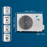 Daikin 1.5 Ton 5 Star Inverter Split AC (Copper,2022,FTKM50U,White)
