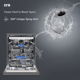 IFB 16 Place Settings ‎Hot water wash Free Standing Dishwasher (Neptune VX2 Plus, Inox Grey, In Built Heater with Turbo Drying, Perfect for Indian Utensils) (Open Box / Without Box)