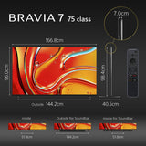 Sony 189 cm (75 inches) BRAVIA 7 4K Ultra HD AI Smart Mini LED Google TV K-75XR70 (Black)
