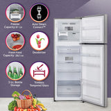 LG GLT3826SNPZ 380L 2 Star Frost Free Double Door Refrigerator | Convertible Freezer | Smart Inverter Compressor | Multi Air Flow | Shiny Steel