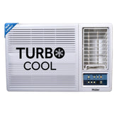 Haier 1.5 Ton 5 Star Twin Inverter Side Flow Window AC (Copper, Turbo Mode, Anti Bacterial Filter, Cools at 54°C Temp, Long Air Throw - HWU18I-POW5BN-INV,White)