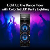 LG XBOOM RNC9 Party Speaker, Multi Color Lighting, Karaoke Feature, 1 Mic + 1 Guitar Input, Wireless Party Link, USB, Bluetooth Connection, XBOOM App