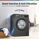 Bosch 8 kg, 5 Star, Anti Stain & AI Active Water+ Fully Automatic Front Loading Washing Machine (WAJ2826DIN, Steam with Anti-Bacteria, Anti-tangle, Anti-Wrinkle, In-Built Heater, Black Grey)