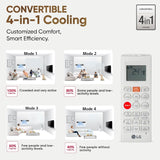 LG 1.5 Ton 5 Star Wi-Fi DUAL Inverter Window AC (Copper, Convertible 4-in-1 cooling, 4 Way Air Swing, HD Filter, UW-Q18WWZA, White)