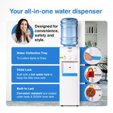 Voltas WD Minimagic pure F w/o Cabinet Bottled Water Dispenser with Cold, Hot & Normal Water | Durable & Sleek Design | Low Power Consumption | Environment Friendly | 1Year Brand Warranty