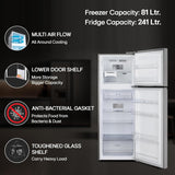 LG 322 L 2 Star Frost-Free Smart Inverter Double Door Refrigerator (GL-S342SPZY, Shiny Steel, Convertible & Multi Air Flow)
