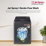 LG 10 Kg 5 Star Inverter TurboDrum Fully Automatic Top Loading Washing Machine Appliance (T10SJMB1Z, Jet Spray+, Smart Closing Door, Middle Black)