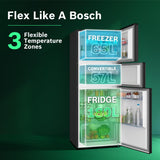 Bosch 302L, 3 Star, MaxFlex Convert Frost Free Triple Door Refrigerator | 8-in-1 Convertible Storage Modes | 57L Extra Convertible Zone | Cool Extend up to 18 hours (CMC33S33VI, Cosmic Steel)