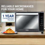 Haier Electric Oven Toaster Grill (OTG) for Kitchen 35 Litre, 1600W | Stainless Steel Finish Styling Handle (Black)