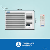 Blue Star 1.5 Ton 3 Star, New Star Rated, Window AC (Copper, 2 Way Swing, Multi Sensors, Blue Fins, Self Diagnosis, WFA318GXU, White)