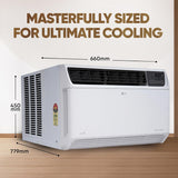 LG 1.5 Ton 5 Star DUAL Inverter Window AC (Copper, Convertible 4-in-1 cooling, 4 Way Air Swing, HD Filter, UW-Q18WUZA, White)