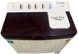 Voltas Beko WTT85UHA/BRSSWH5POD 8.5 Kg 5 Star Semi Automatic Top Load Washing Machine | Air Dry, 1350 RPM, Burgundy