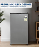 Lloyd 92 L Direct Cool Single Door 1 Star Refrigerator with Dedicated Freezer Section Big Bottle StorageFull Vegetable Box (Grey Metallic)