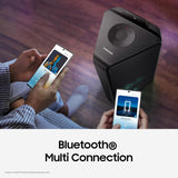 Samsung {MX-T70/XL) Sound Tower High Power Audio, Floor Standing Speaker, Bi-Directional Sound, Water Resistant, Party Lights, Bluetooth Multi-Connection, USB Music Playback (Black)