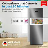 Bosch 335L, 3 Star, Max Flex Convert Frost Free Triple Door Refrigerator | 8-in-1 Convertible Storage Modes | 57L Extra Convertible Zone | Cool Extend up to 18 hours (CMC36K03NI, Smoky Silver)