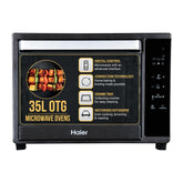 Haier Electric Oven Toaster Grill (OTG) for Kitchen 35 Litre, 1600W | Stainless Steel Finish Styling Handle (Black)