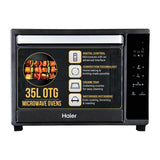 Haier Electric Oven Toaster Grill (OTG) for Kitchen 35 Litre, 1600W | Stainless Steel Finish Styling Handle (Black)