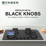 Faber Della HD784 CI AI 4 Burner Hob | 78CM Auto Ignition Brass Burner Hob