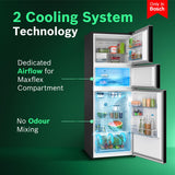 Bosch 335L, 3 Star, MaxFlex Convert Frost Free Triple Door Refrigerator | 8-in-1 Convertible Storage Modes | 57L Extra Convertible Zone | Cool Extend up to 18 hours (CMC36K23NI, Black Pearl, 2026)