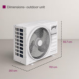 Godrej 2 Ton 2 Star Inverter Cassette AC with 5-in-1 Convertible Cooling, 360° Cooling, Self Clean Technology, Anti Freeze Protection & 5 Years Warranty (AC 2.0T TR CIC 24M2TG WA 4)