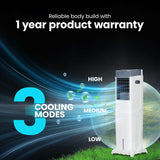 Voltas Slimm 35T Tower Air Cooler for Home, Honey Comb Cooling Pads with 3 Speed Control Functions, 35 Litres, White