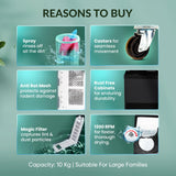 Haier 10 kg 5 Star Toughened Glass & Vortex pulsator Semi Automatic Top Load (HTW100-178BKN1,Black)