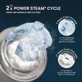 IFB 7 Kg 5 Star Powered by AI with 9 Swirl Wash, WiFi, Fully Automatic Front Load Washing Machine (SERENA SXN 7012 CMS, Steam Refresh Program with Eco Inverter, Rich Silver)