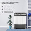 osch 8 kg 5 Star Semi-Automatic Top Loading Washing Machine (2024 Model, WJZ801W0IN, 3 Wash Programs, Anti-Rust Body, 1300 RPM Spin Speed, White)