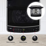 LG 9 Kg 5 Star Inverter Wi-Fi Fully-Automatic Top Loading Washing Machine Appliance (THD09NWM, Middle Black, AIDD Technology & TurboWash)